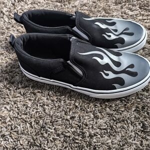 Converse Black and Gray Flame Sneakers